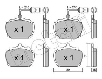 Комплект тормозных колодок METELLI 22-0678-1