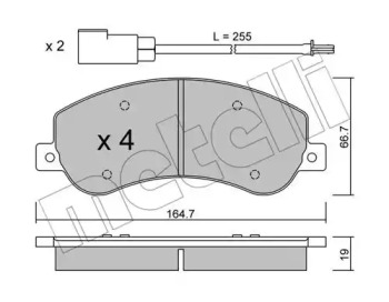 Комплект тормозных колодок METELLI 22-0680-0