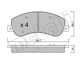 Комплект тормозных колодок METELLI 22-0680-1