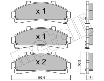 Комплект тормозных колодок METELLI 22-0683-0