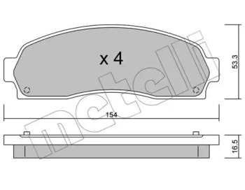 Комплект тормозных колодок METELLI 22-0685-0