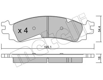 Комплект тормозных колодок METELLI 22-0686-0