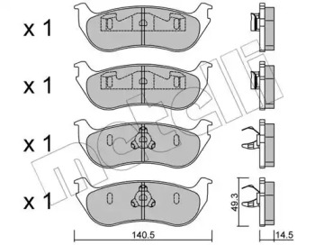 Комплект тормозных колодок METELLI 22-0687-0