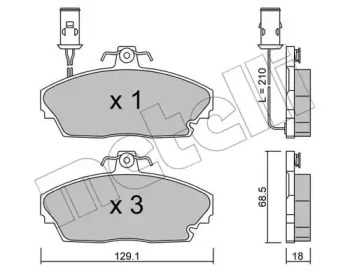 Комплект тормозных колодок METELLI 22-0689-0