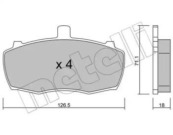 Комплект тормозных колодок METELLI 22-0692-0