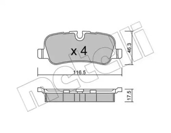 Комплект тормозных колодок METELLI 22-0694-0