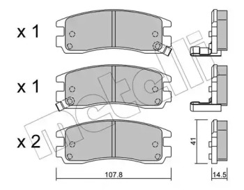 Комплект тормозных колодок METELLI 22-0697-0