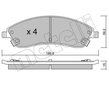 Комплект тормозных колодок METELLI 22-0699-0