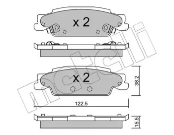 Комплект тормозных колодок METELLI 22-0700-0