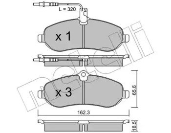 Комплект тормозных колодок METELLI 22-0707-0