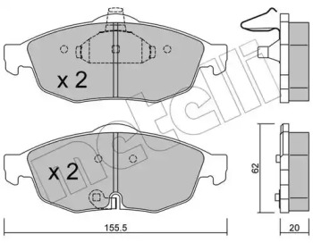 Комплект тормозных колодок METELLI 22-0715-0