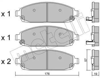 Комплект тормозных колодок METELLI 22-0719-0