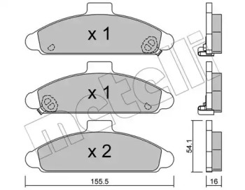 Комплект тормозных колодок METELLI 22-0723-0