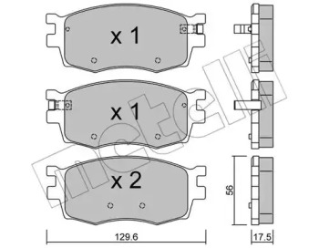 Комплект тормозных колодок METELLI 22-0724-0