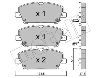 Комплект тормозных колодок METELLI 22-0728-0