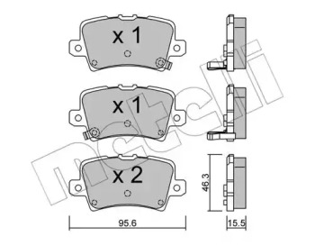 Комплект тормозных колодок METELLI 22-0729-0