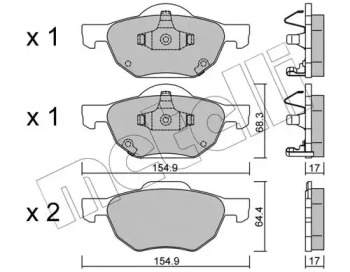 Комплект тормозных колодок METELLI 22-0730-0