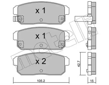 Комплект тормозных колодок METELLI 22-0733-0