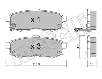 Комплект тормозных колодок METELLI 22-0735-0