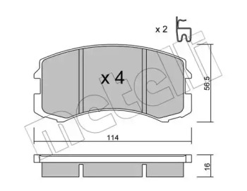 Комплект тормозных колодок METELLI 22-0736-0