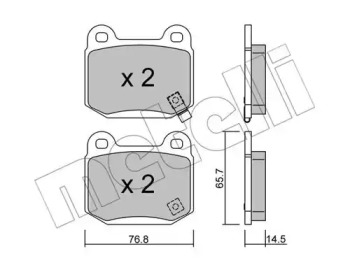 Комплект тормозных колодок METELLI 22-0739-0