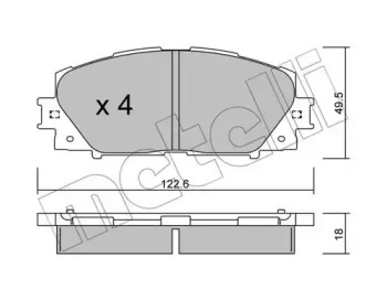 Комплект тормозных колодок METELLI 22-0745-0