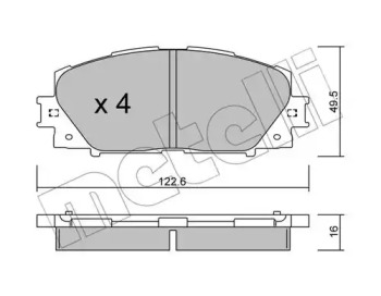 Комплект тормозных колодок METELLI 22-0745-1