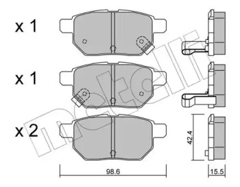 Комплект тормозных колодок METELLI 22-0746-0