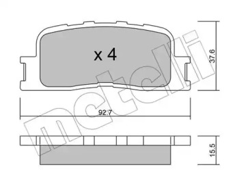 Комплект тормозных колодок METELLI 22-0753-0