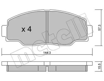 Комплект тормозных колодок METELLI 22-0755-0