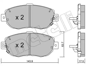 Комплект тормозных колодок METELLI 22-0756-0