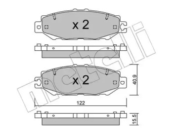 Комплект тормозных колодок METELLI 22-0759-1