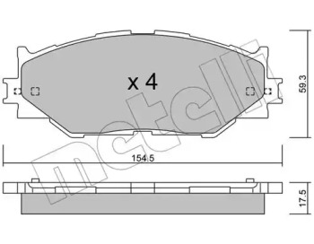 Комплект тормозных колодок METELLI 22-0760-0