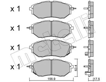 Комплект тормозных колодок METELLI 22-0763-0