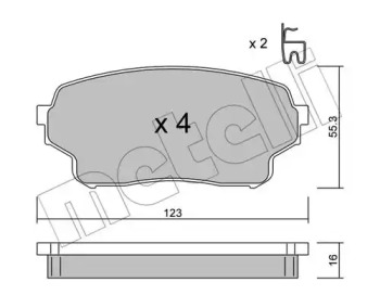 Комплект тормозных колодок METELLI 22-0765-0