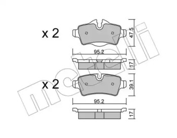 Комплект тормозных колодок METELLI 22-0769-0