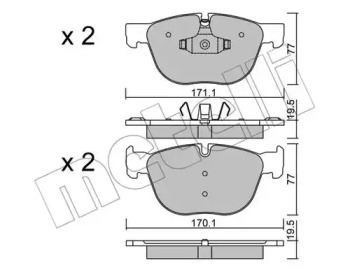 Комплект тормозных колодок METELLI 22-0770-0