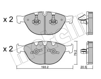 Комплект тормозных колодок METELLI 22-0772-0