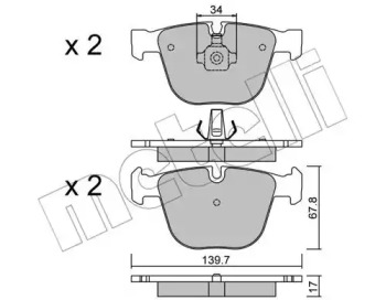 Комплект тормозных колодок METELLI 22-0773-0