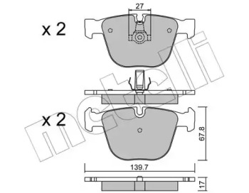 Комплект тормозных колодок METELLI 22-0773-9