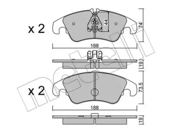 Комплект тормозных колодок METELLI 22-0775-0