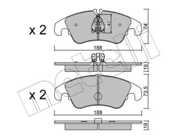 Комплект тормозных колодок METELLI 22-0775-6