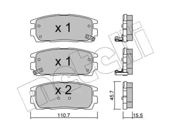 Комплект тормозных колодок METELLI 22-0779-0