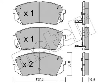 Комплект тормозных колодок METELLI 22-0783-0