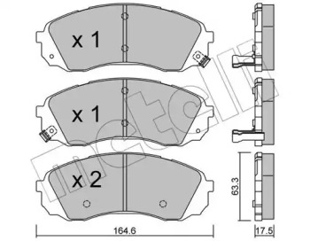 Комплект тормозных колодок METELLI 22-0785-0