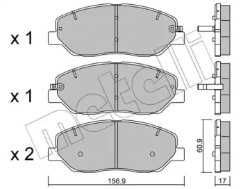 Комплект тормозных колодок METELLI 22-0787-0