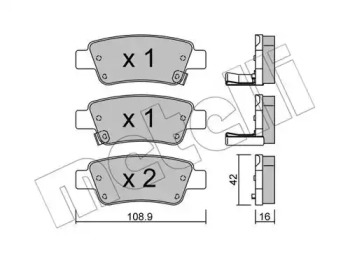 Комплект тормозных колодок METELLI 22-0790-0