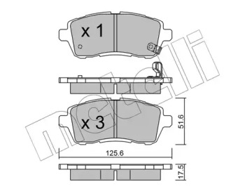 Комплект тормозных колодок METELLI 22-0793-0