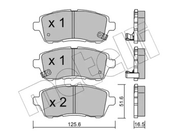 Комплект тормозных колодок METELLI 22-0793-1