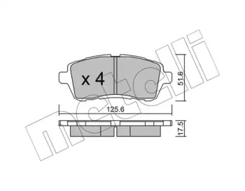 Комплект тормозных колодок METELLI 22-0793-2